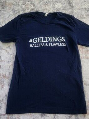 #GELDINGS Balless & Flawless Navy Graphic Tee